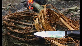 How To Make Natural Cordage From Cedar Bark [upl. by Labannah652]