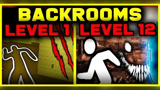 THE BACKROOMS  First 12 Levels [upl. by Eriha719]