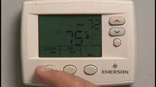 How to Operate a Emerson 1F80 Programmable Thermostat [upl. by Oberstone]