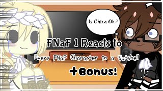 FNaF 1 reacts to Every FNaF Character in a Nutshell  Bonus  READ Desc [upl. by Lemal]