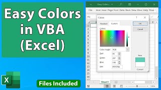 Easy Colors in VBA amp Macros  Excel VBA Quickie 5 [upl. by Skardol]