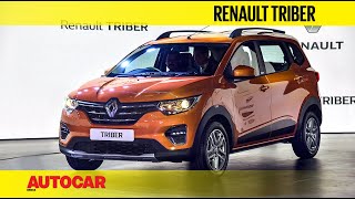 Renault Triber compact 7seater  First Look and Walkaround  Autocar India [upl. by Anovad]