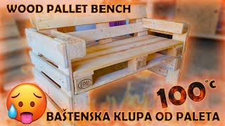 17 Baštenska klupa od paleta  Wood pallet bench  Precizan Rez [upl. by Arnold224]