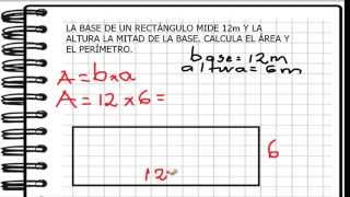 AREA Y PERIMETRO RECTANGULO [upl. by Ailimaj]