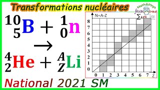 Examen National 2021 SM  Noyaux Masse et Énergie  Nucleaire [upl. by Ahsiem249]