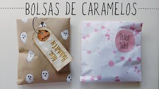 Cómo hacer bolsas de dulces Manualidades fáciles para Halloween [upl. by Idarb410]