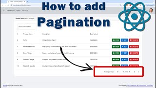 How to Add Pagination to React Table Using Material UI [upl. by Namhar]