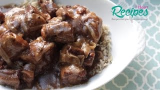 Slow Cooker Southern Smothered Oxtails  I Heart Recipes [upl. by Yenitirb]