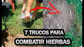 👉7 Formas RAPIDAS y EFICACES De Acabar Con MALAS HIERBAS En El Huerto O Jardín [upl. by Sokil]