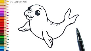 How To Draw A Baby Seal [upl. by Lisandra]