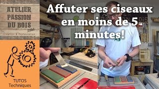 COMMENT AFFUTER SES CISEAUX A BOIS EN MOINS DE 5 MINUTES  méthode Paul Sellers [upl. by Junna]