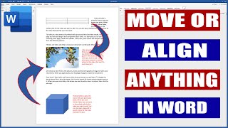 How to Move or Align Anything in Word  Microsoft Word Tutorials [upl. by Ahsinak]