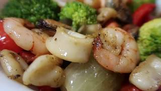 Mixed seafood stir fry recipe  Nokis Kitchen  EP 18 [upl. by Anirpas589]