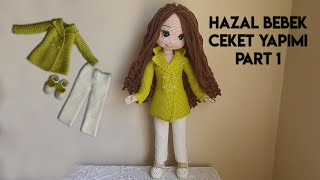 Hazal bebeğimin yeni kıyafetleri çeket yapımı PART1amigurumiEnglish subtitle [upl. by Silvana]