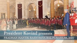 President Kovind presents Pradhan Mantri Rashtriya Bal Puraskar 2020 at Rashtrapati Bhavan [upl. by Tnert295]