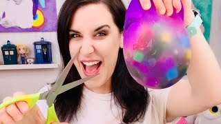 Cutting Open My Homemade Squishy Stress Balls  Slime Mixing [upl. by Arvell]