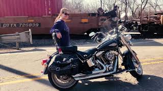 Installing Vance and Hines Short Shots on my Harley Heritage Softail  DYI [upl. by Skees]