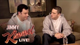 Briefcase Joe Eminem Teaches Jimmy Kimmel to Rap [upl. by Dabney]