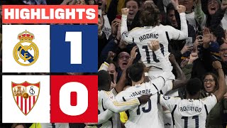 REAL MADRID 1  0 SEVILLA FC  RESUMEN LALIGA EA SPORTS [upl. by Derrik]