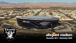 Raiders Allegiant Stadium  Mustsee 4K timelapse movie [upl. by Acinonrev]