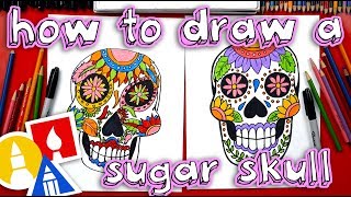 How To Draw A Sugar Skull [upl. by Aihsik340]