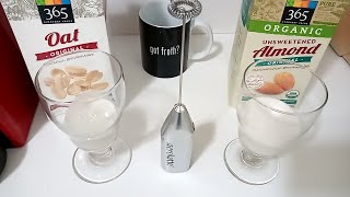 Oat Milk vs Almond Milk part 2 Frothing Test [upl. by Cud14]