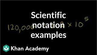 Scientific notation examples  PreAlgebra  Khan Academy [upl. by Teerell]