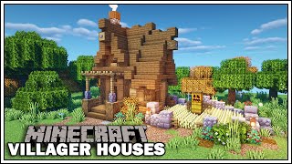 Minecraft Villager Houses  THE FARMER  Minecraft Tutorial [upl. by Fugazy]