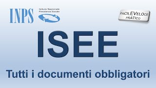 ISEE DOCUMENTI  INPS DSU [upl. by Turne]