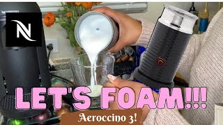 How To Foam Milk With Aeroccino 3 Make Coffee With Foam Tips amp Tricks  Easy Foamed Latte Recipe [upl. by Ardnusal]