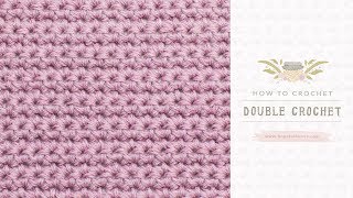 How To Crochet A Double Crochet UK Terms  Easy Tutorial by Hopeful Honey [upl. by Ahsaek]