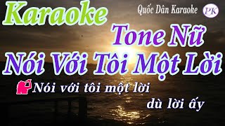 Karaoke Nói Với Tôi Một Lời Bossa Nova  Tone Nữ Fa Thứ Fm  Quốc Dân Karaoke [upl. by Nykal67]