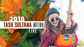 Tash Sultana quotNotionquot Live  California Roots 2018 [upl. by Ocicnarf319]