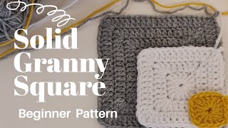 How to Crochet a Solid Granny Square in 5 minutes [upl. by Volny753]