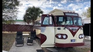 1963 Flxible Starliner Vintage HighTech Bus Conversion Tour  The Creative Cruiser [upl. by Ennayar]