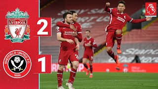 Highlights Liverpool 21 Sheff Utd  Firmino and Jota seal comeback at Anfield [upl. by Lisandra684]