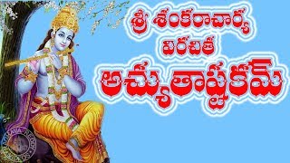 ACHYUTASTAKAM WITH TELUGU LYRICS amp MEANING [upl. by Hatty]