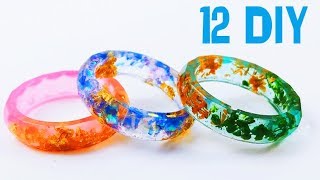 How To Make 12 Resin Rings Designs DIY epoxy resin 5minute crafts [upl. by Harelda]