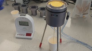 Flow time ISO 2431 viscosity cups Paint Testing [upl. by Kunkle]