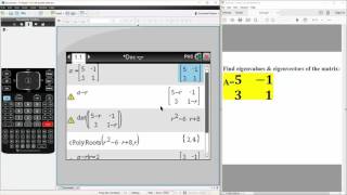 DiffEQ Eigenvalues and Eigenvectors TInSpire CX CAS [upl. by Tan]