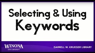 Selecting amp Using Keywords [upl. by Lara]