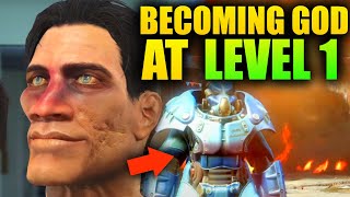 BECOME GOD AT LEVEL 1 IN FALLOUT 4  FALLOUT 4 XP MIRV PISTOL AND X01 ARMOUR GLITCH WORKING 2024 [upl. by Aniweta]