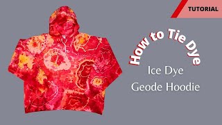 Tie Dye Hoodie  Geode Tie Dye  Step by Step for Beginners [upl. by Sacul]