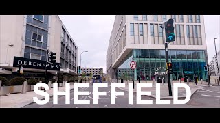 SHEFFIELD CITY CENTRE  Drive through Sheffield City Centre streets in 4K 60FPS [upl. by Clarine789]