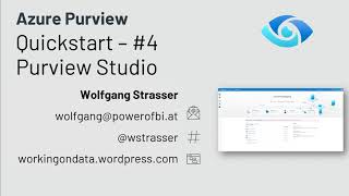 Azure Purview Quickstart 4  Purview Studio [upl. by Brendon893]