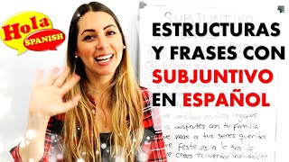 Spanish Subjunctive 3 Structures amp Phrases You Need To Know  HOLA SPANISH  BRENDA ROMANIELLO [upl. by Bettzel]