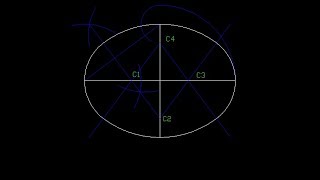 How to draw an ellipse  FourCenter Method [upl. by Jezabella132]