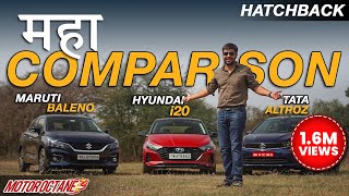 2022 Maruti Baleno vs Tata ALTROZ vs Hyundai i20  MAHA COMPARISON [upl. by Aihsem]