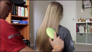 ASMR Boyfriend Brushes My Hair  Hair Play [upl. by Greenland]