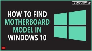 How To Identify Your Motherboard Model in Windows 10 [upl. by Elfstan]